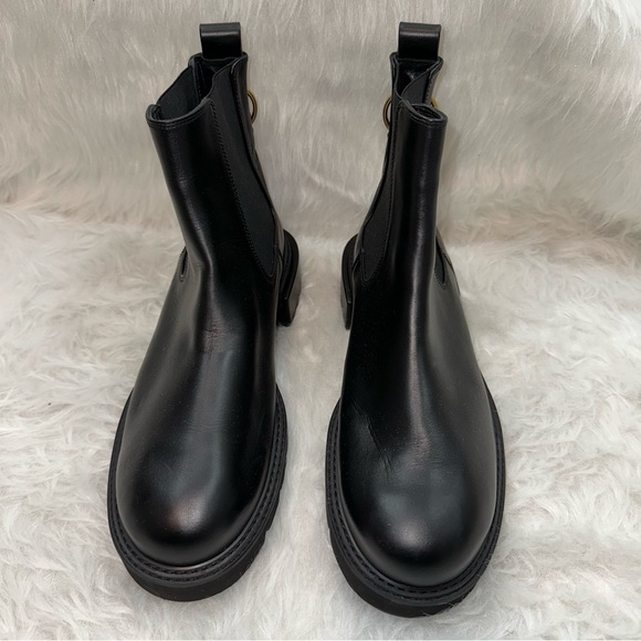 Frame Denim Shoes - FRAME Le London Black Chelsea Boots Size EU 40